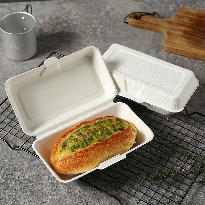 Bagasse Flip Top Hot Dog Box